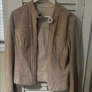 Elegant Tan Leather Jacket for Women